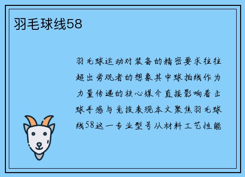 羽毛球线58